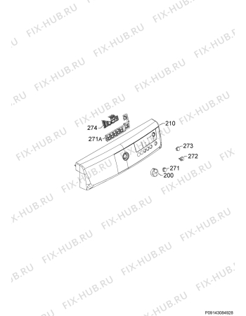 Взрыв-схема стиральной машины Zanussi ZWSO680V - Схема узла Command panel 037